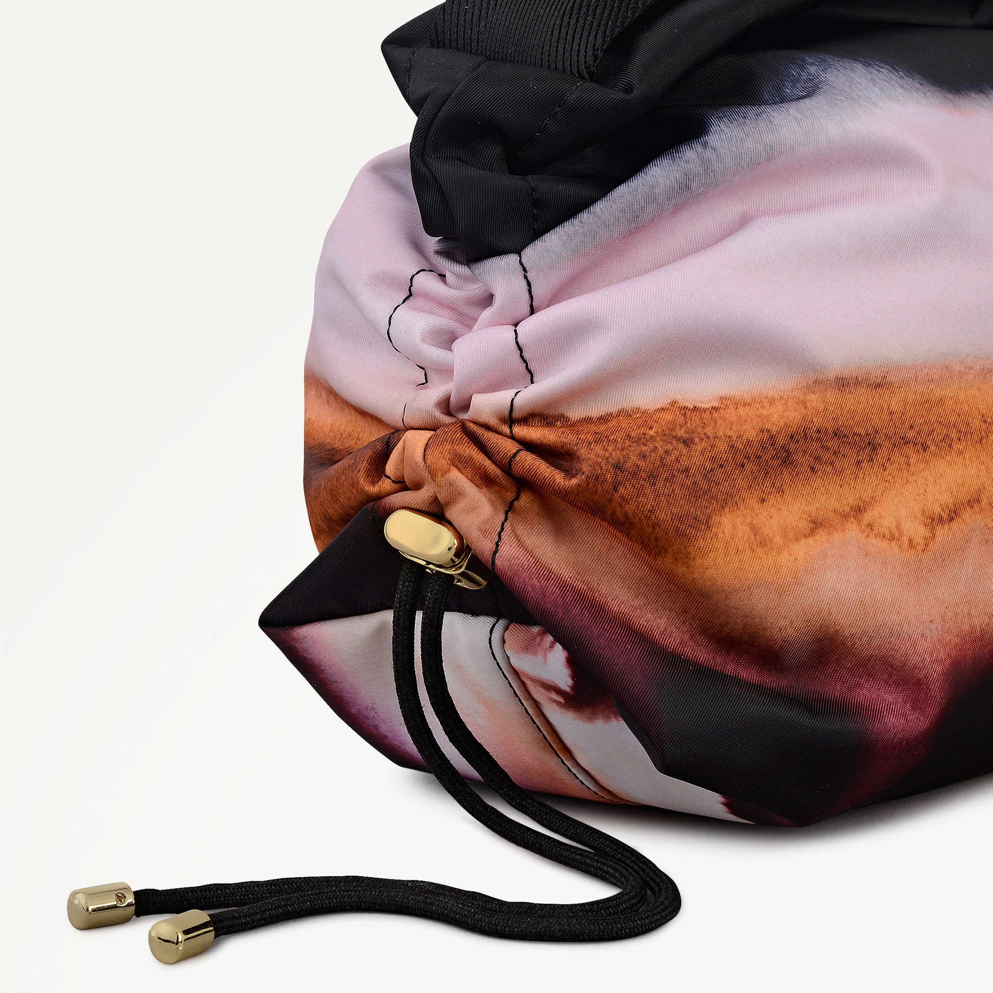 Eden Row - Ombre Stripe Medium Ziptop Cross Body Black - 113058