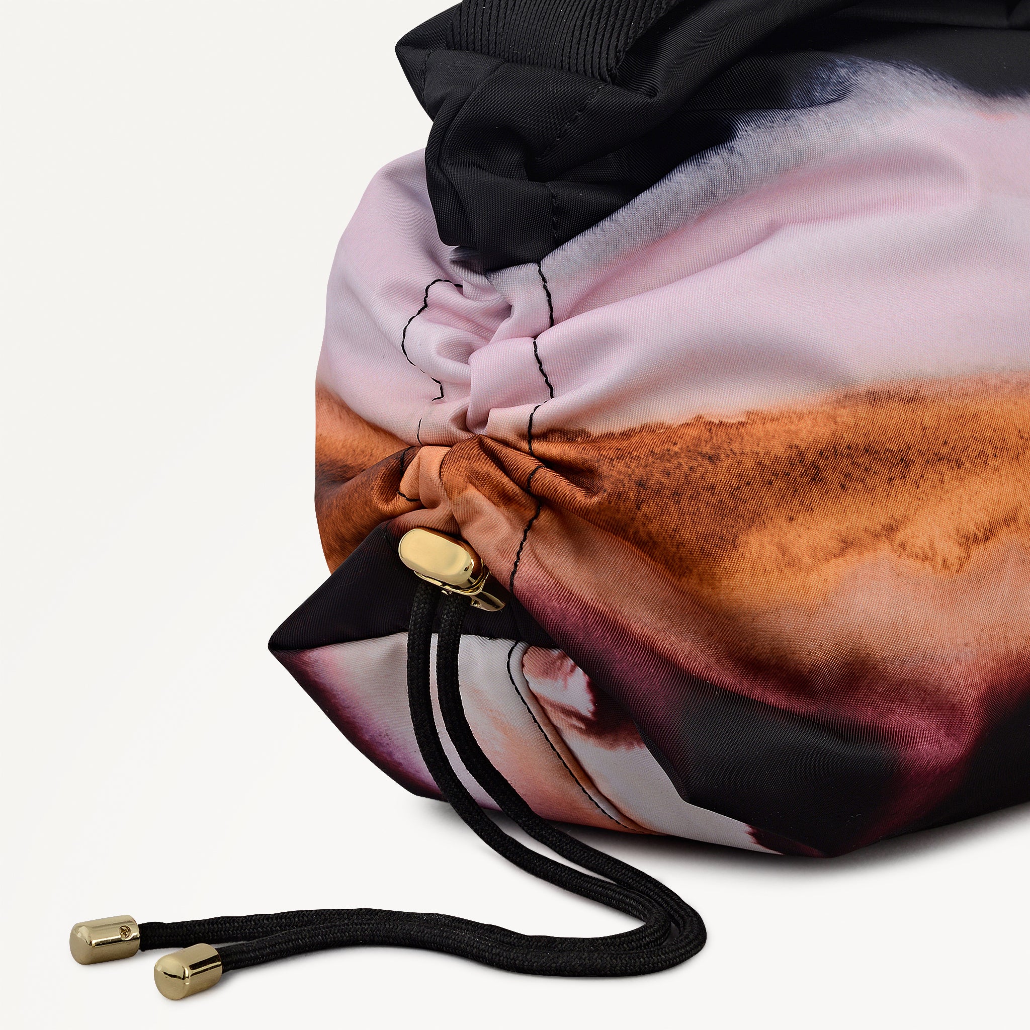 Eden Row - Ombre Stripe Medium Ziptop Cross Body Black - 113058