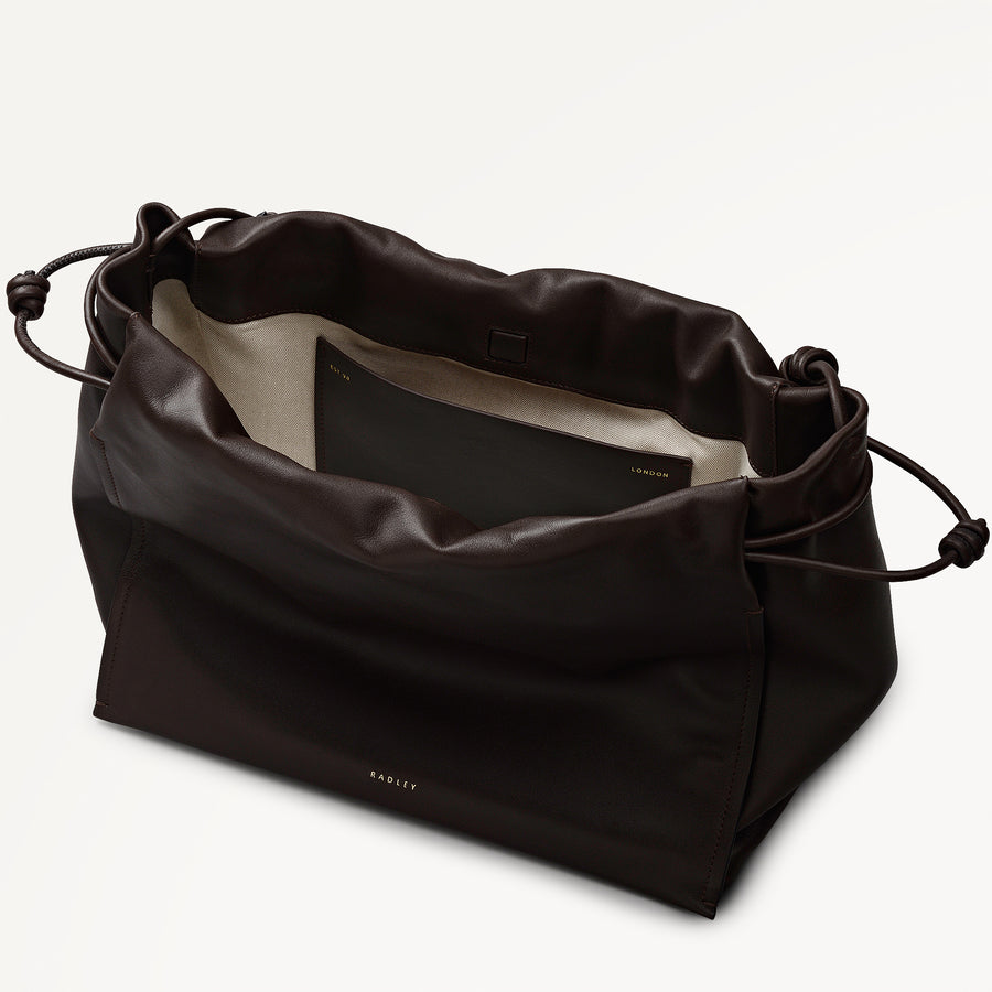 The Roxburgh Large Drawstring Shoulder Dark Oak - 113067