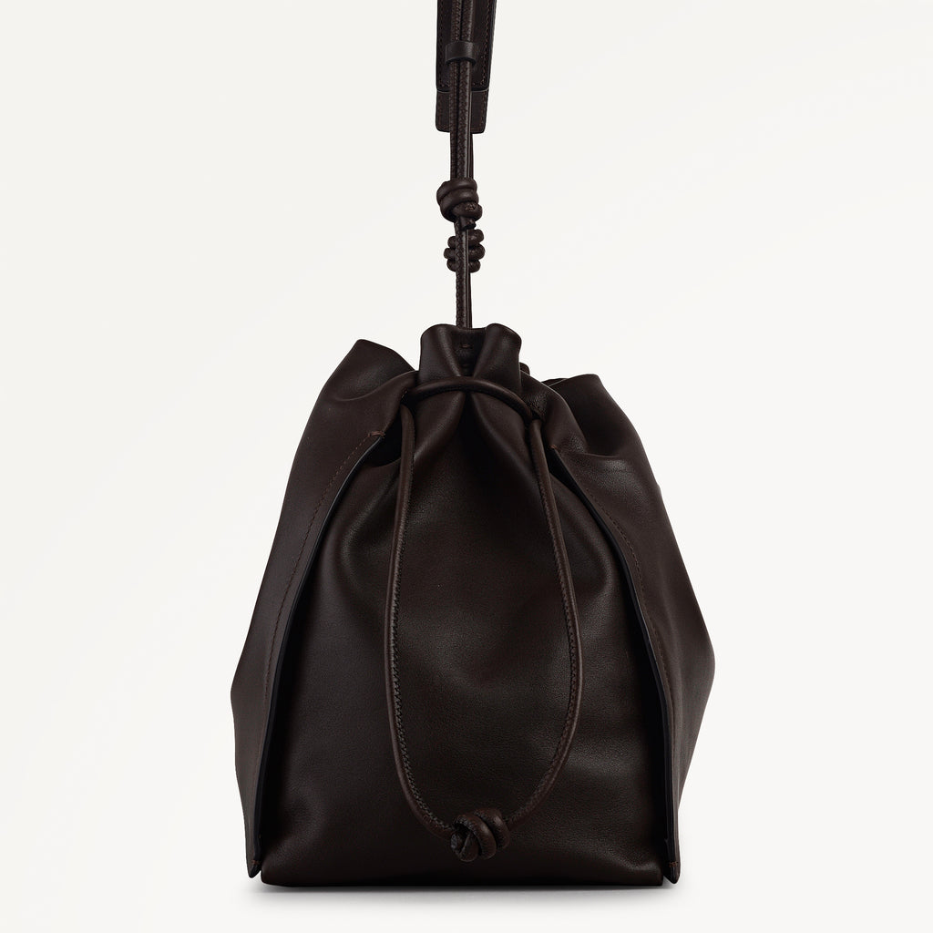 The Roxburgh Large Drawstring Shoulder Dark Oak - 113067