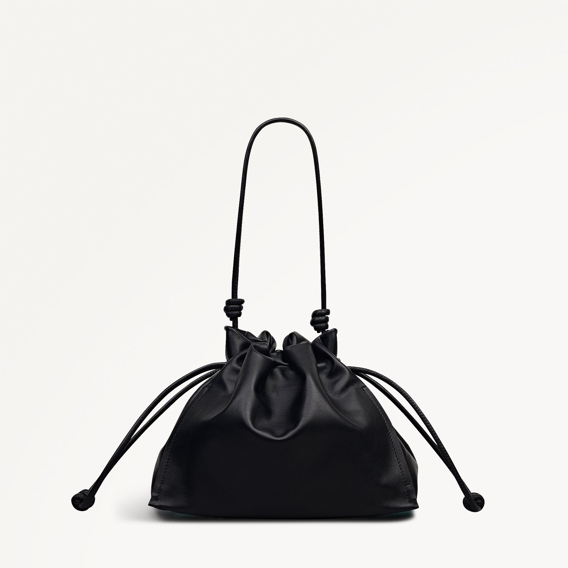 The Roxburgh Medium Drawstring Cross Body Black - 113069