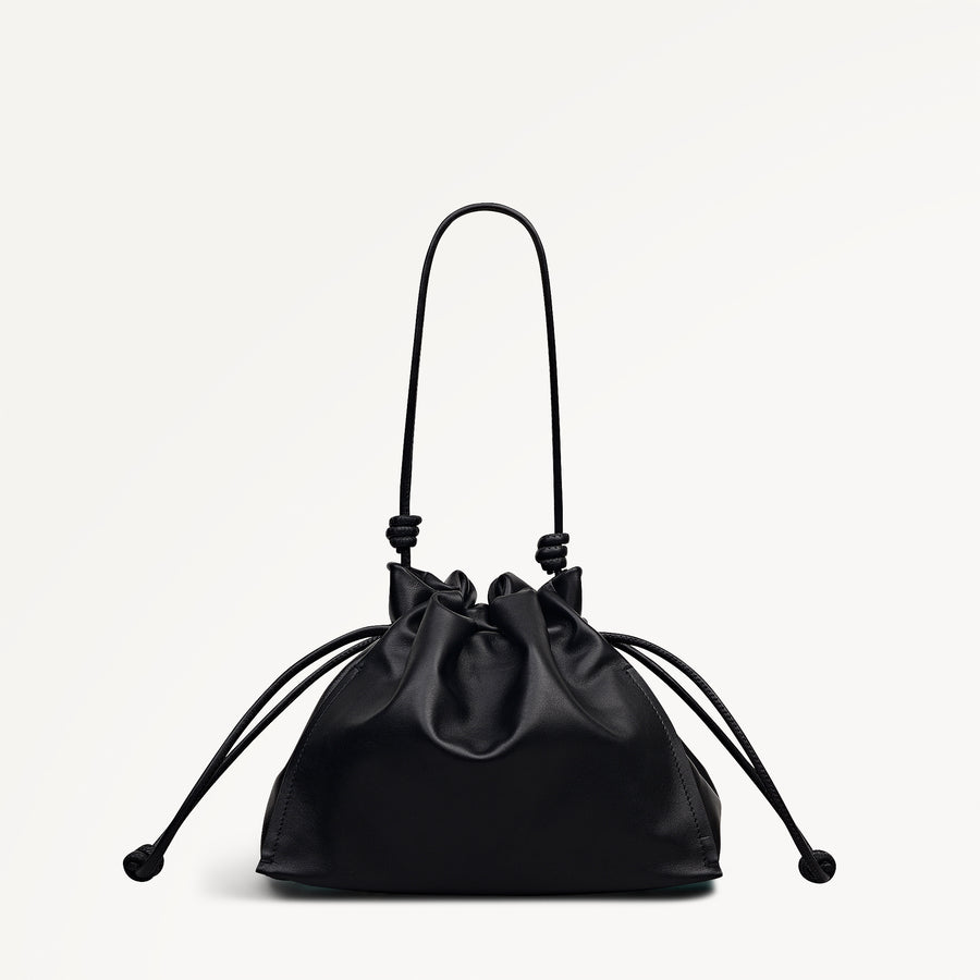 The Roxburgh Medium Drawstring Cross Body Black - 113069