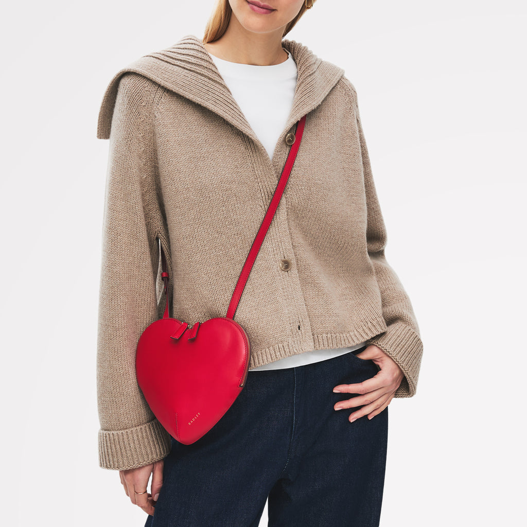 Heart Street Medium Ziptop Cross Body Poinsettia - 113080