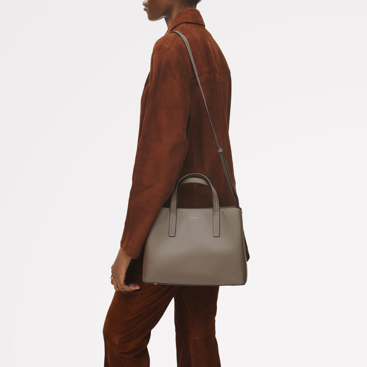 Coffee Medium Ziptop Grab Bag | Dukes Place SS26 | Radley London