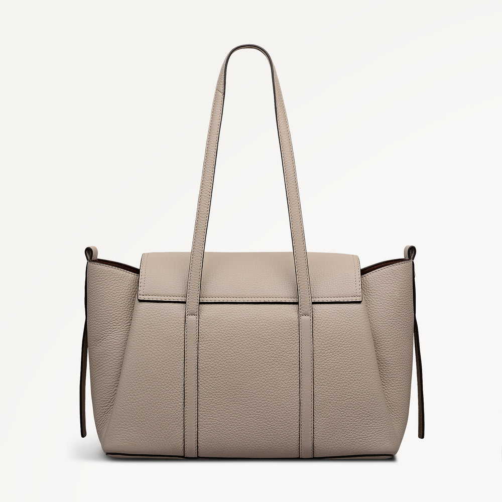 The Chancery Medium Flapover Shoulder Porcini - 113085