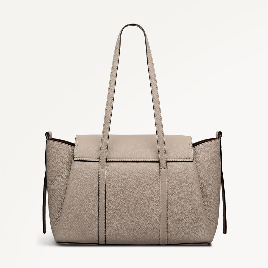 The Chancery Medium Flapover Shoulder Porcini - 113085