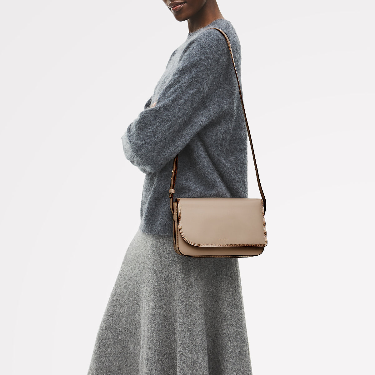 Pocket Street Small Flapover Cross Body Porcini - 113088