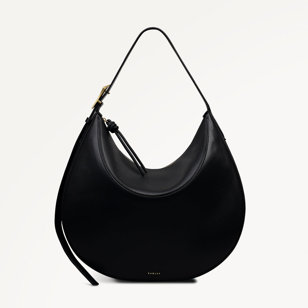 Bliss Crescent Large Ziptop Shoulder Black - 113089