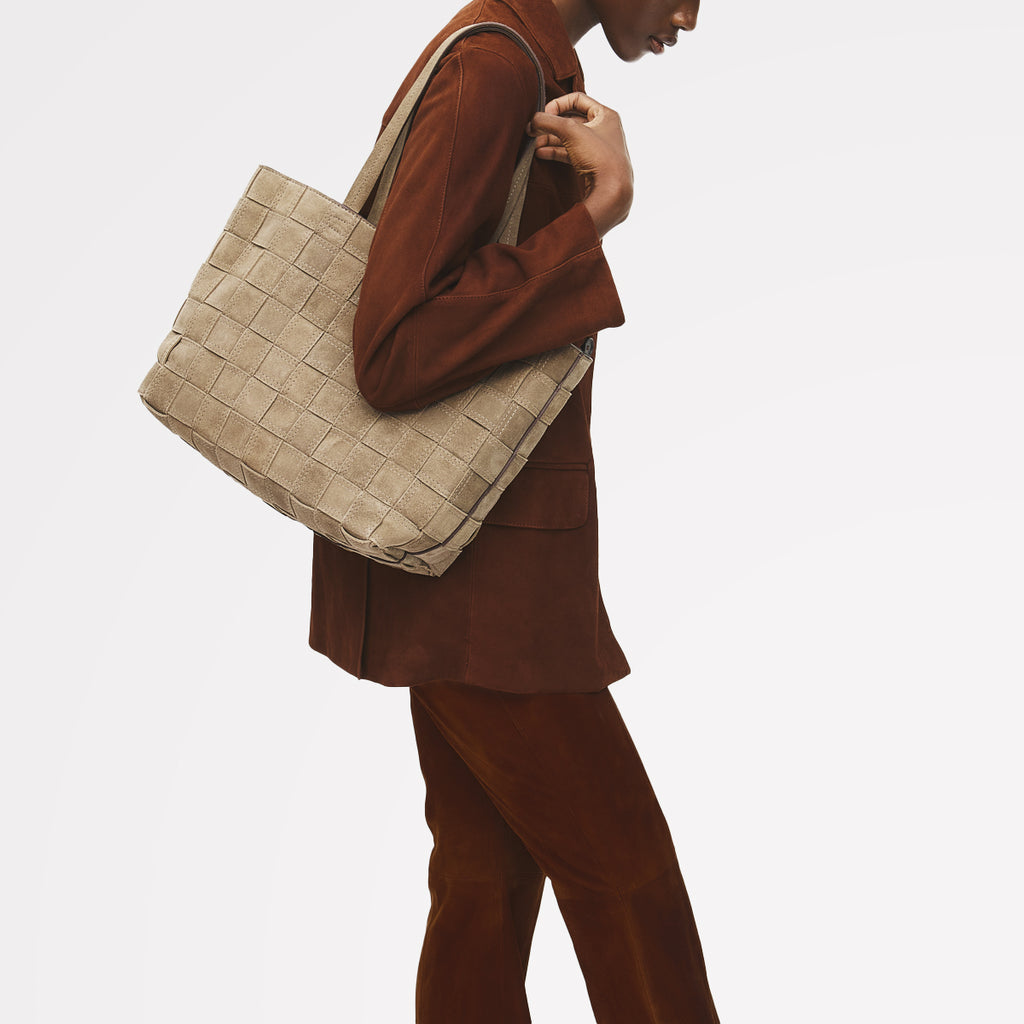 THE ABBEY LARGE OPEN TOP TOTE COFFEE - 113092