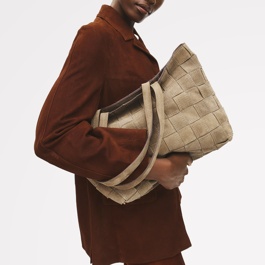 THE ABBEY LARGE OPEN TOP TOTE COFFEE - 113092