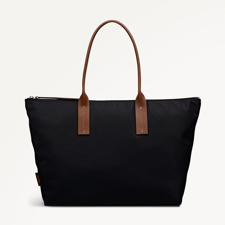 THE TOWNLEY LARGE ZIPTOP TOTE BLACK - 113103
