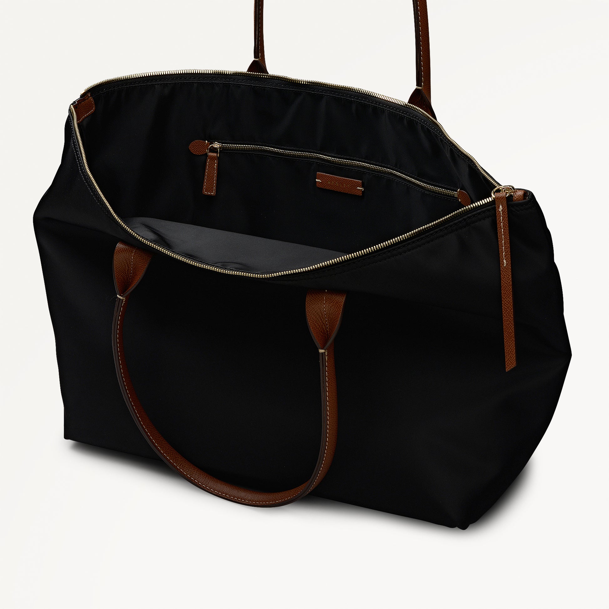 THE TOWNLEY LARGE ZIPTOP TOTE BLACK - 113103