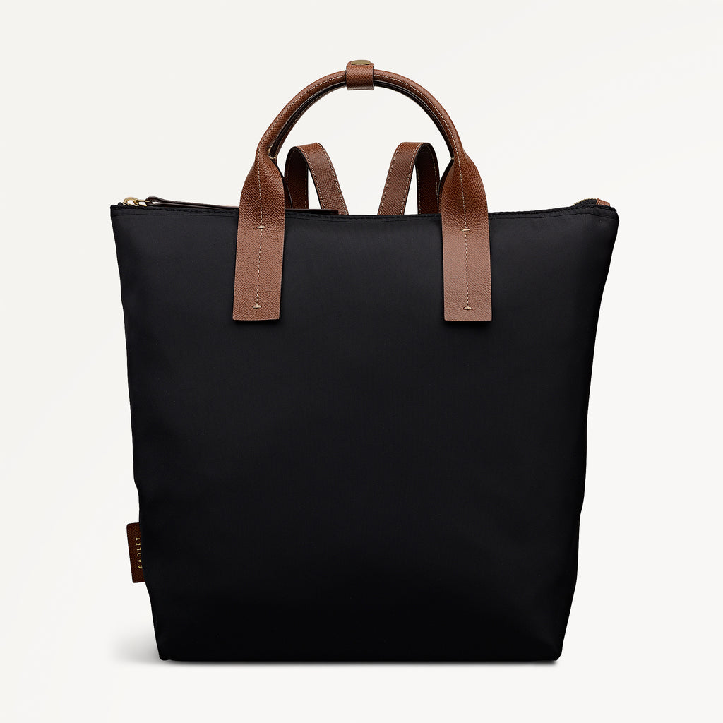 The Townley Medium Ziptop Backpack Black - 113105