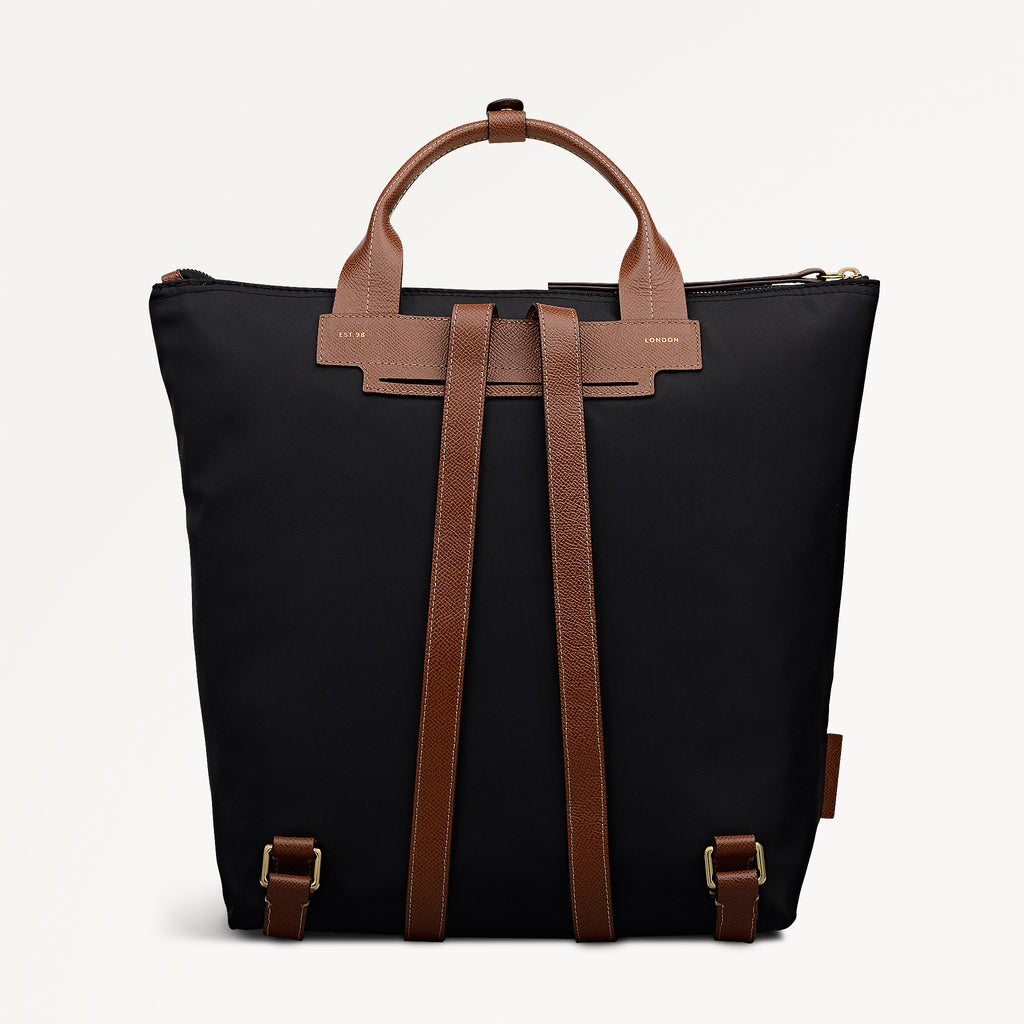 The Townley Medium Ziptop Backpack Black - 113105