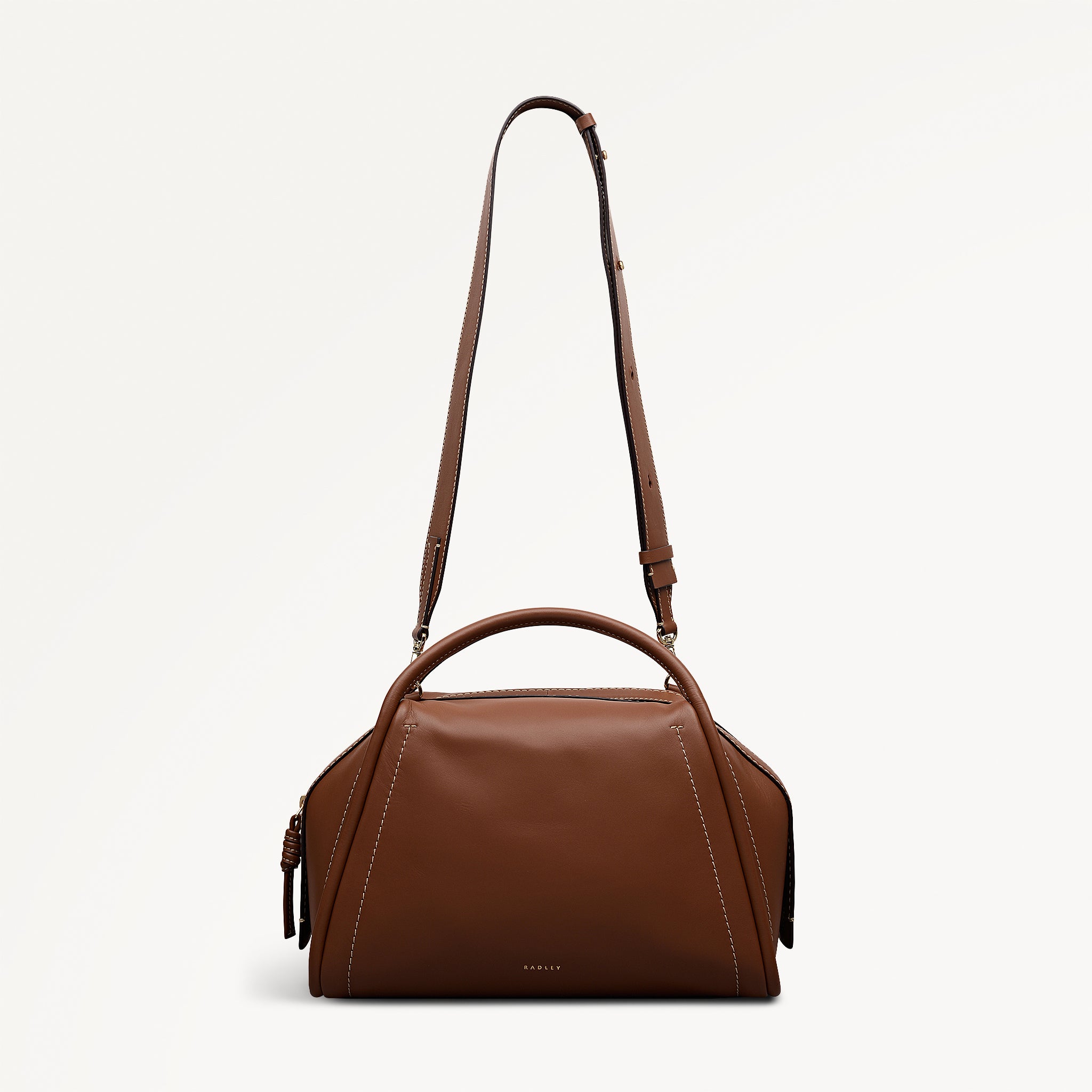 The Golborne Medium Ziptop Grab Cognac - 113116