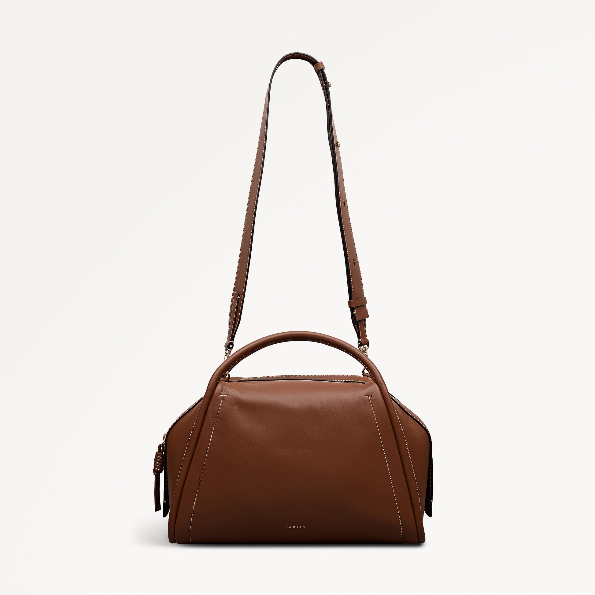 The Golborne Medium Ziptop Grab Cognac - 113116