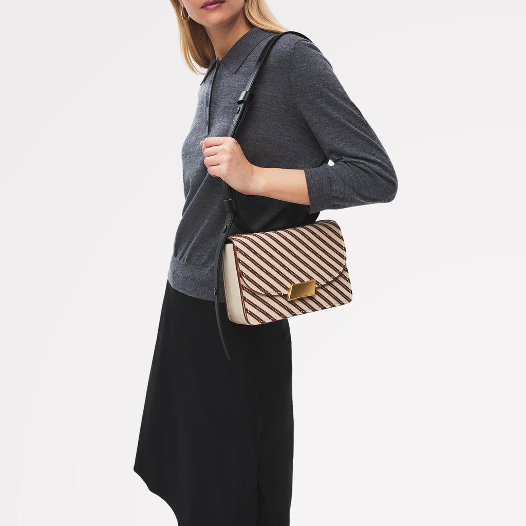 The Belsize Small Flapover Cross Body Salt - 113121