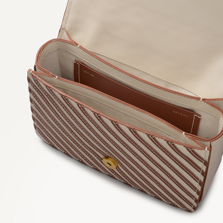 The Belsize Small Flapover Cross Body Salt - 113121