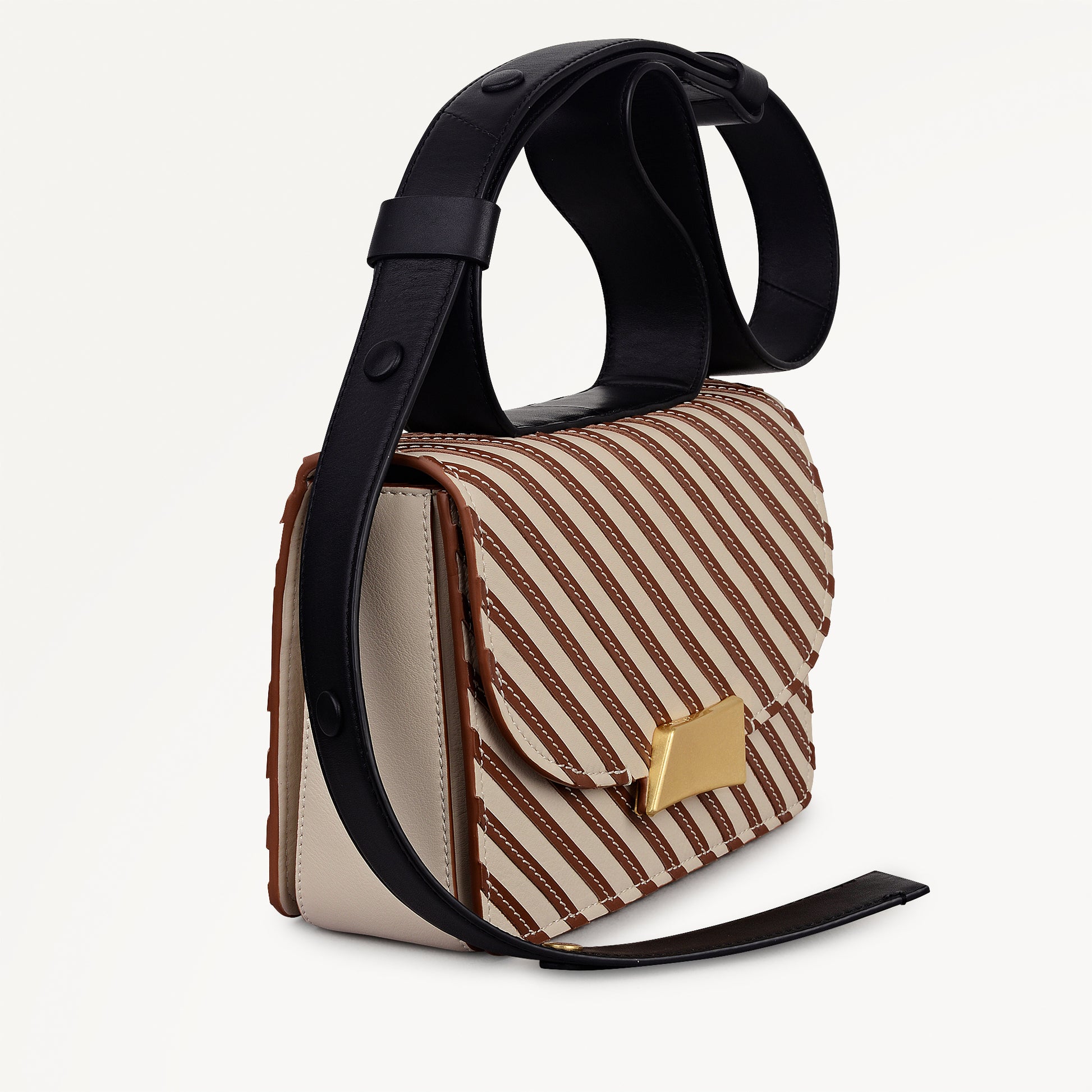 The Belsize Small Flapover Cross Body Salt - 113121