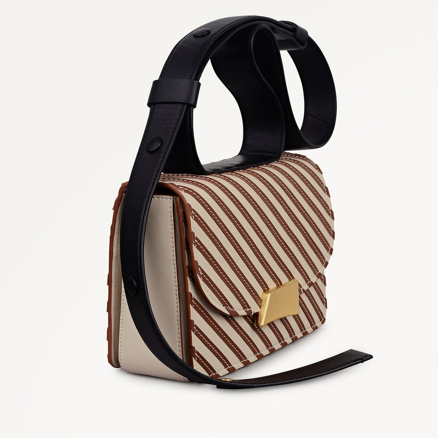 The Belsize Small Flapover Cross Body Salt - 113121