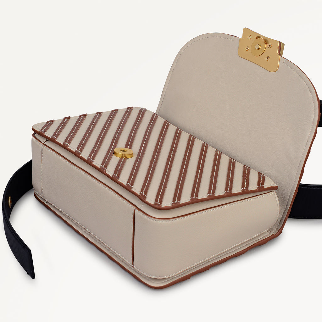 The Belsize Small Flapover Cross Body Salt - 113121