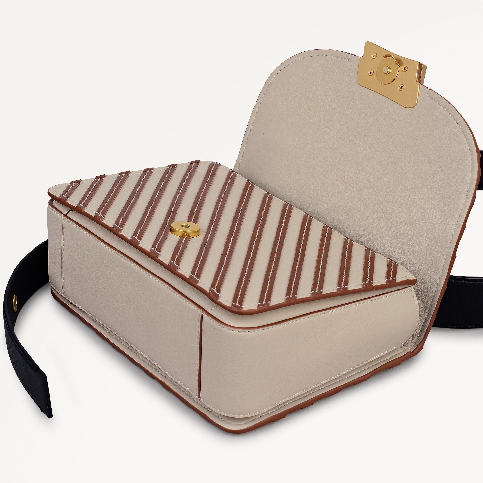 The Belsize Small Flapover Cross Body Salt - 113121