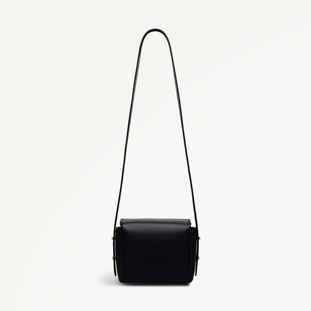 The Selina Small Flapover Cross Body Black - 113125