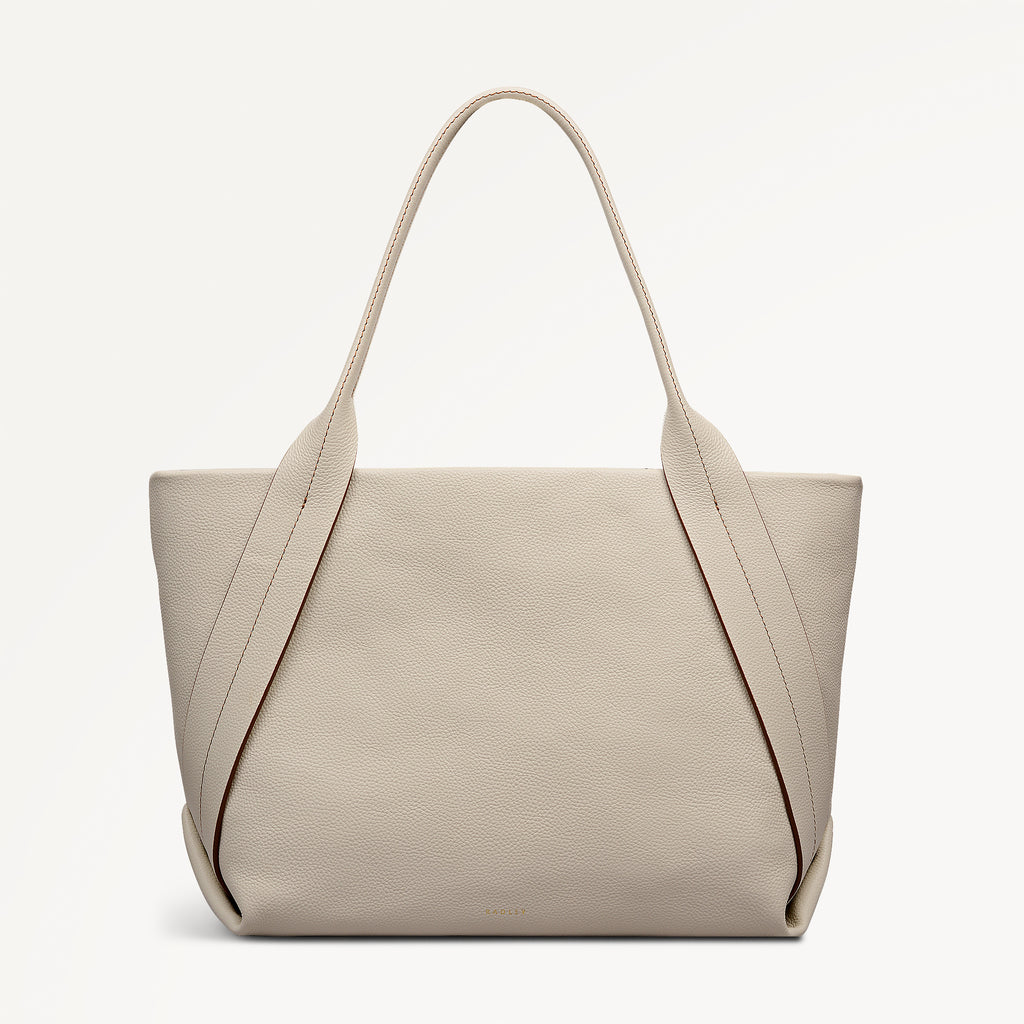 The Evie Medium Ziptop Shoulder Salt - 113131