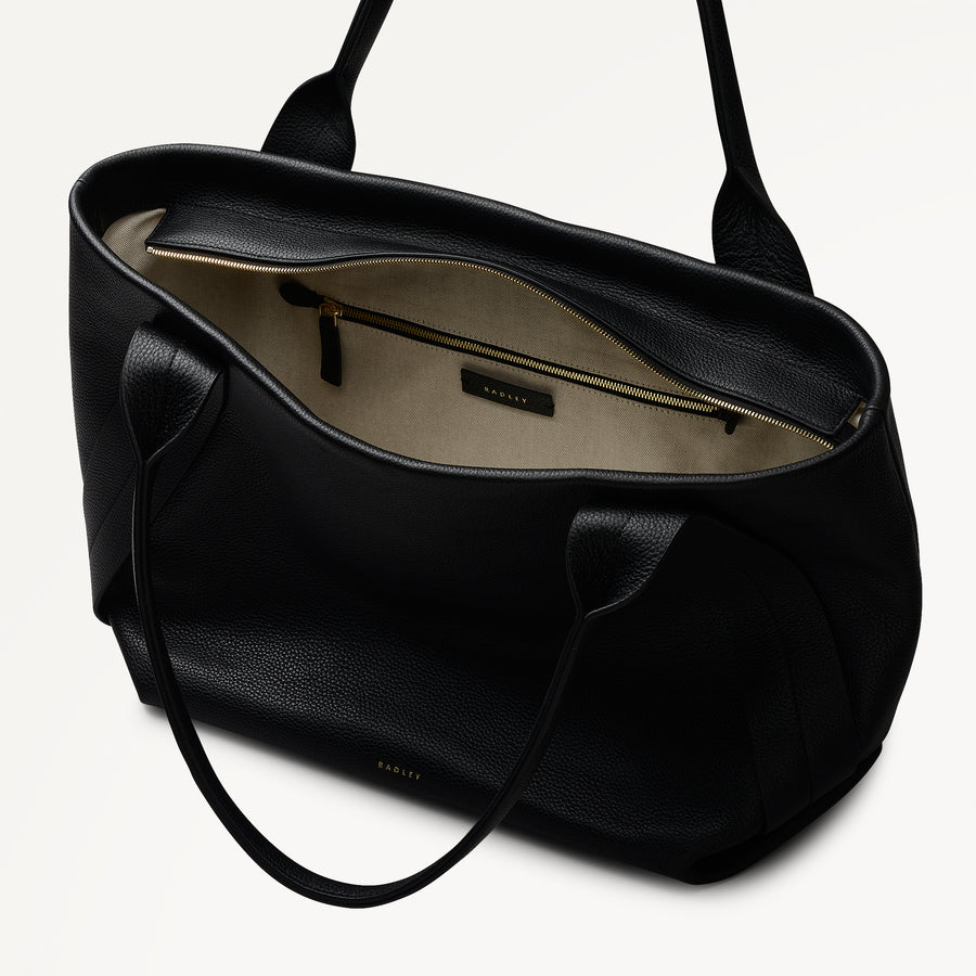 The Evie Large Ziptop Shoulder Black - 113132