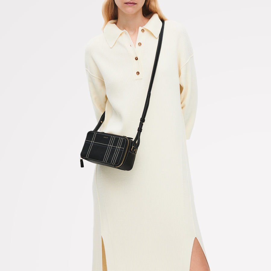 Calvert Way - Check Micro Phone Cross Body Black - 113136