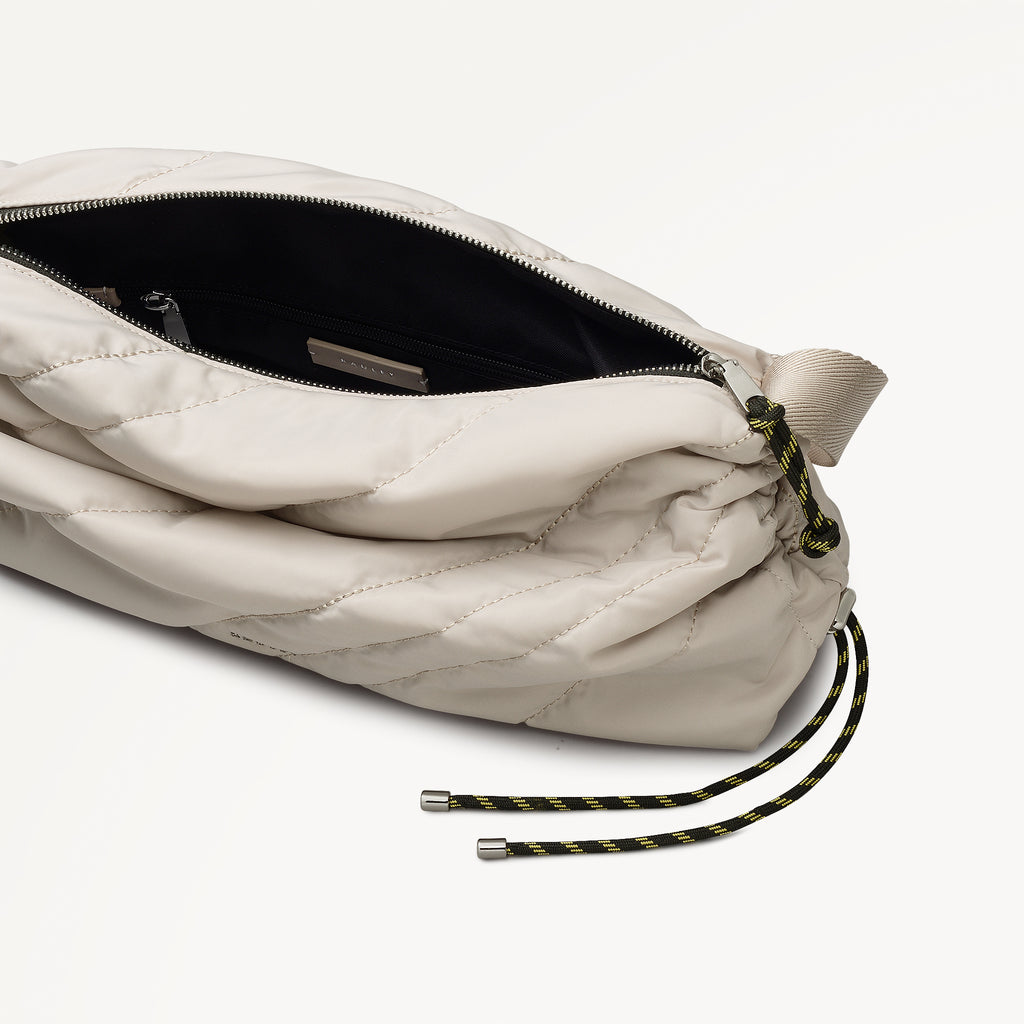 Eden Row - Quilt Medium Ziptop Cross Body Feather Gray - 113138