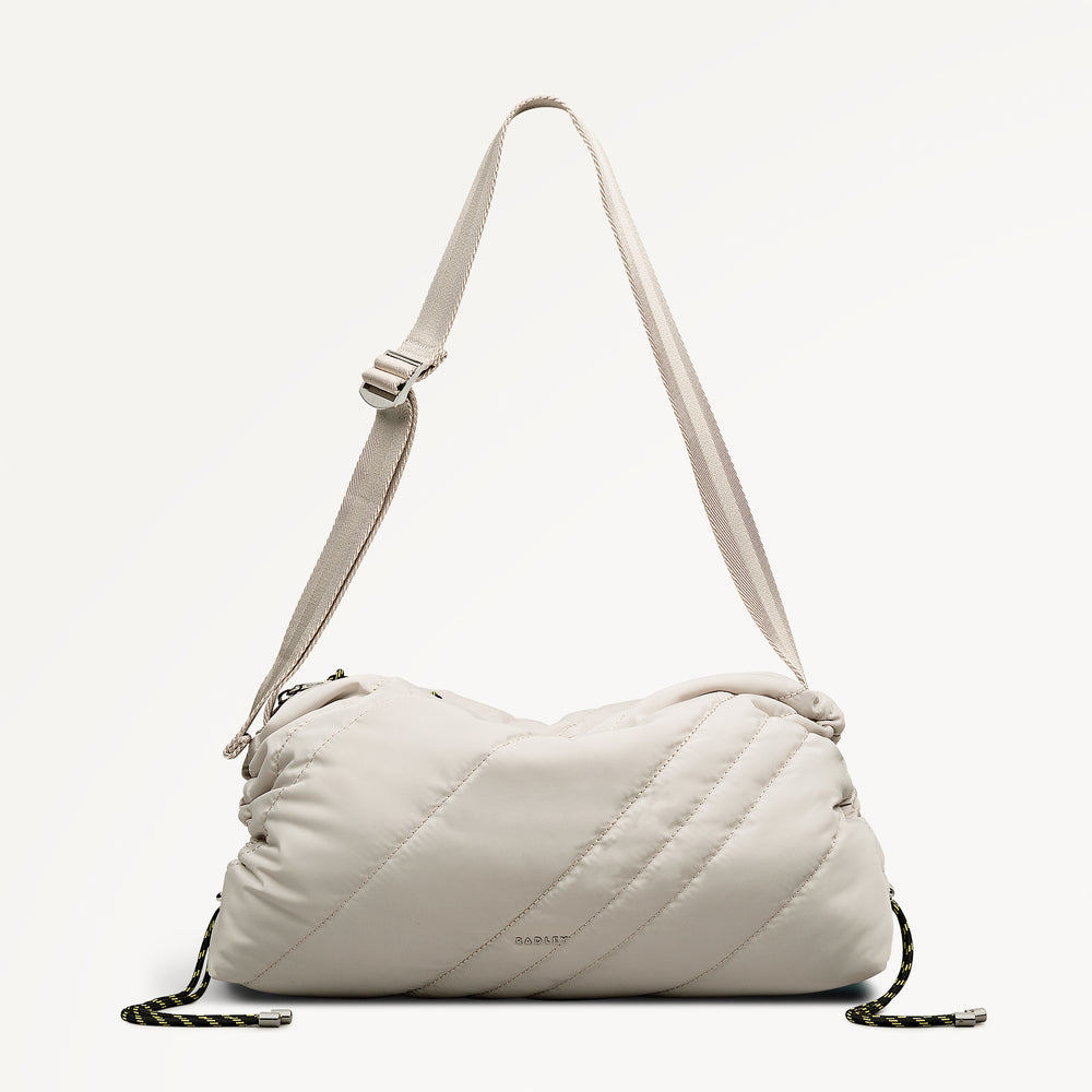 Eden Row - Quilt Medium Ziptop Cross Body Feather Gray - 113138