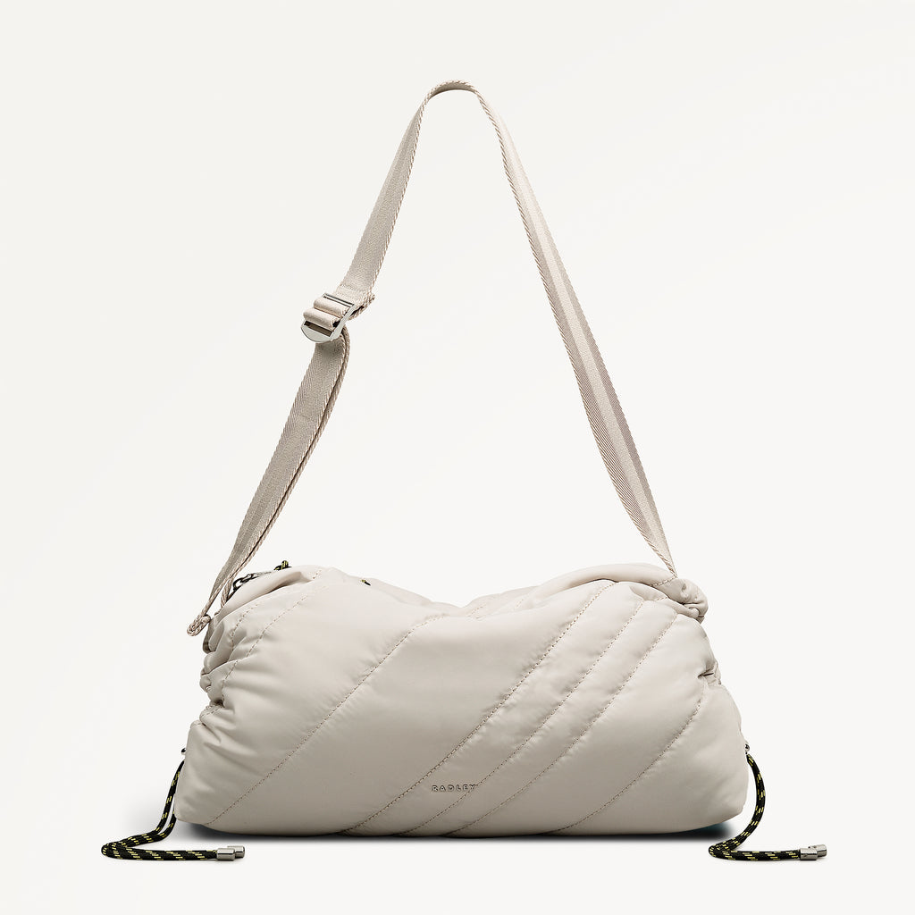 Eden Row - Quilt Medium Ziptop Cross Body Feather Gray - 113138