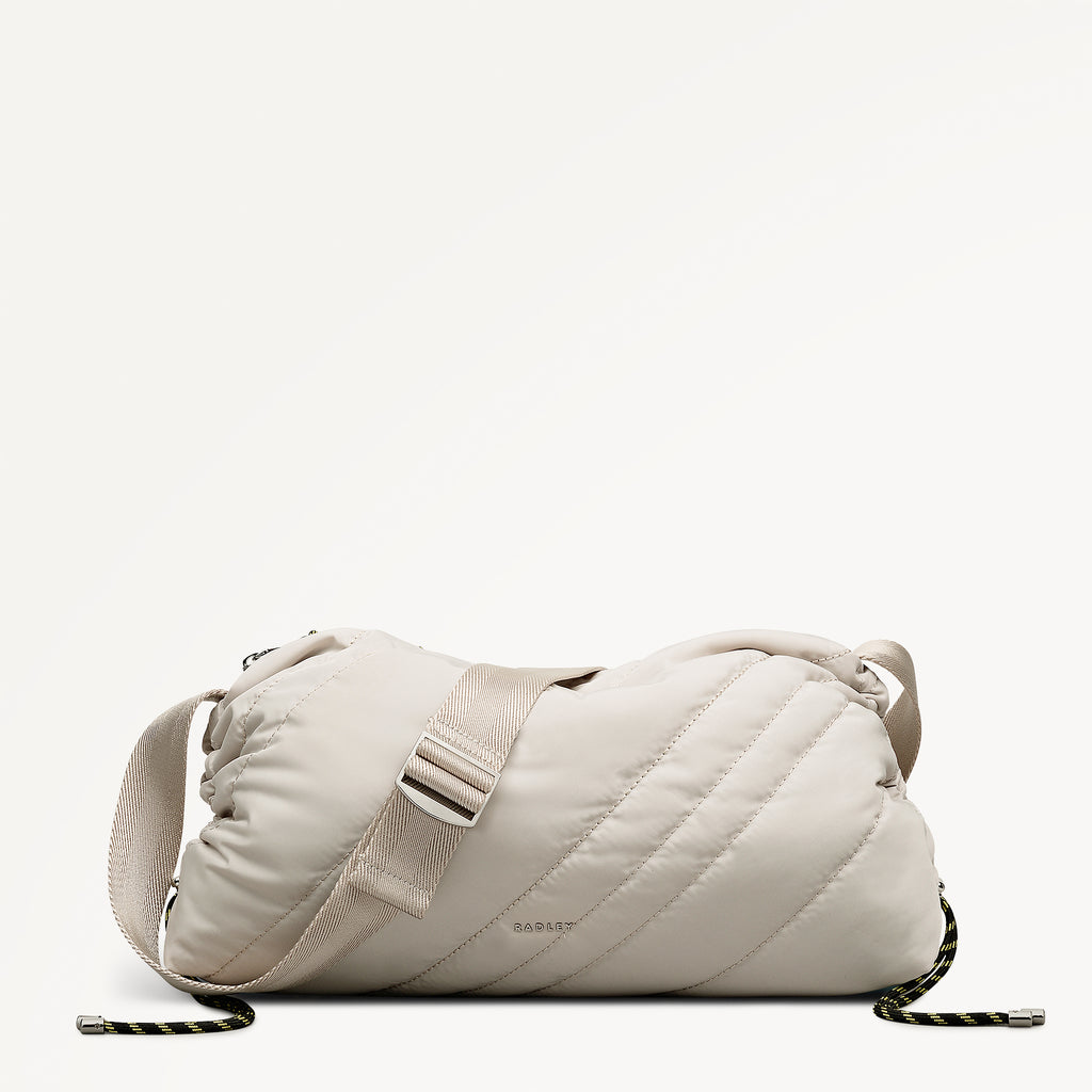 Eden Row - Quilt Medium Ziptop Cross Body Feather Gray - 113138