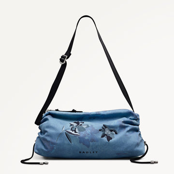 Eden Row - Denim Medium Ziptop Cross Body Denim - 113143