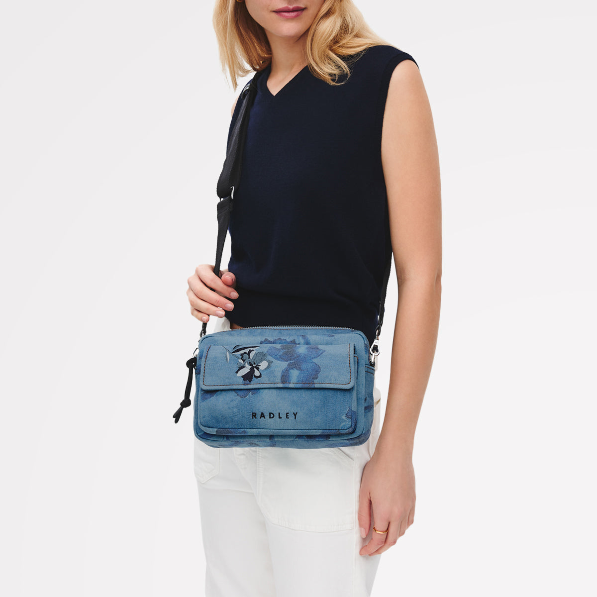 Eden Row - Denim Small Ziptop Cross Body Denim - 113144