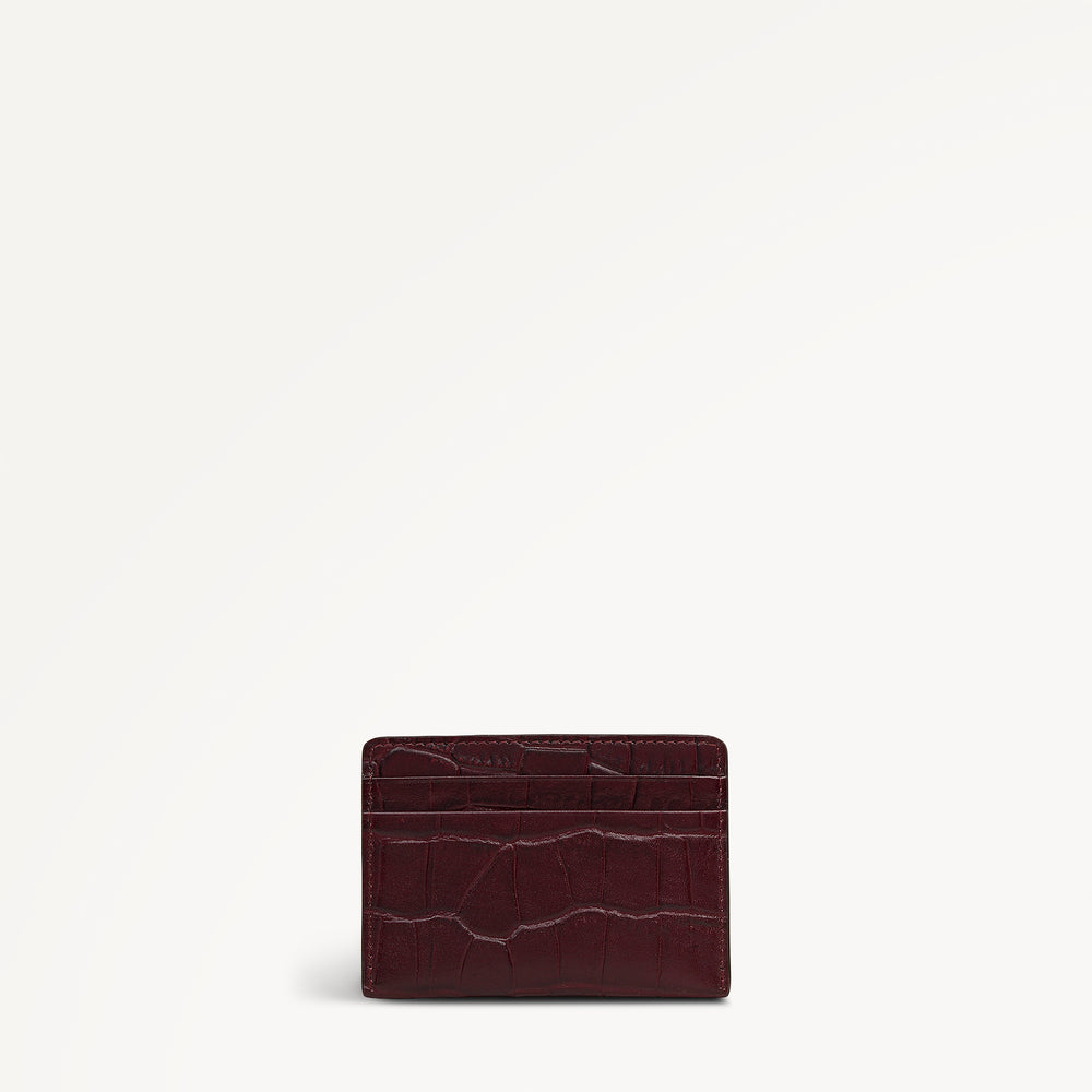 Dukes Place - Faux Croc Small  Card Holder Dark Cherry - 113149