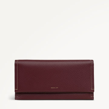 Oak Street Large Flapover Purse Dark Cherry - 113150