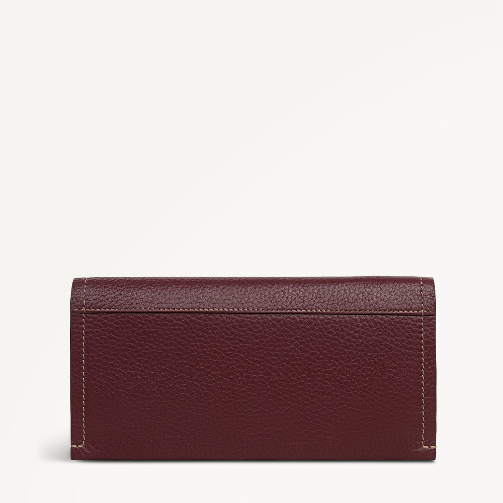 Oak Street Large Flapover Purse Dark Cherry - 113150