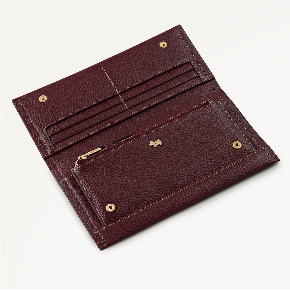 Oak Street Large Flapover Purse Dark Cherry - 113150