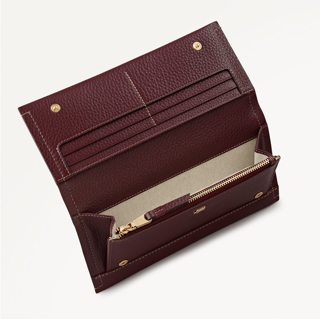 Oak Street Large Flapover Purse Dark Cherry - 113150