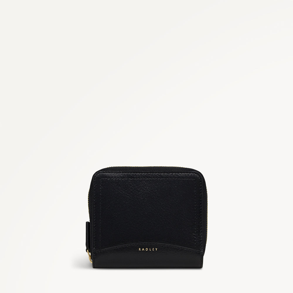 The Chancery - High Shine Medium Zip Around Purse Black - 113154