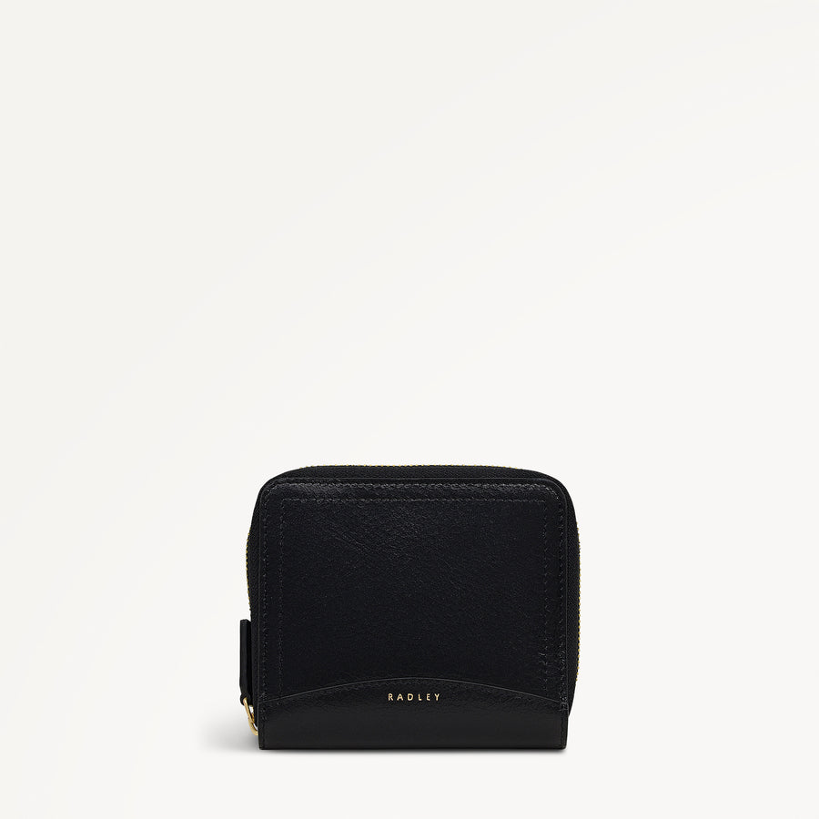 The Chancery - High Shine Medium Zip Around Purse Black - 113154