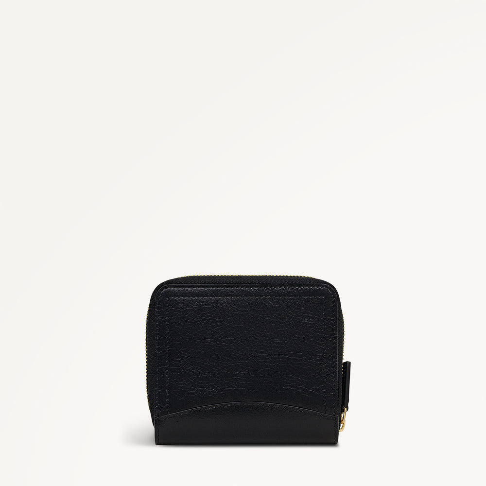 The Chancery - High Shine Medium Zip Around Purse Black - 113154
