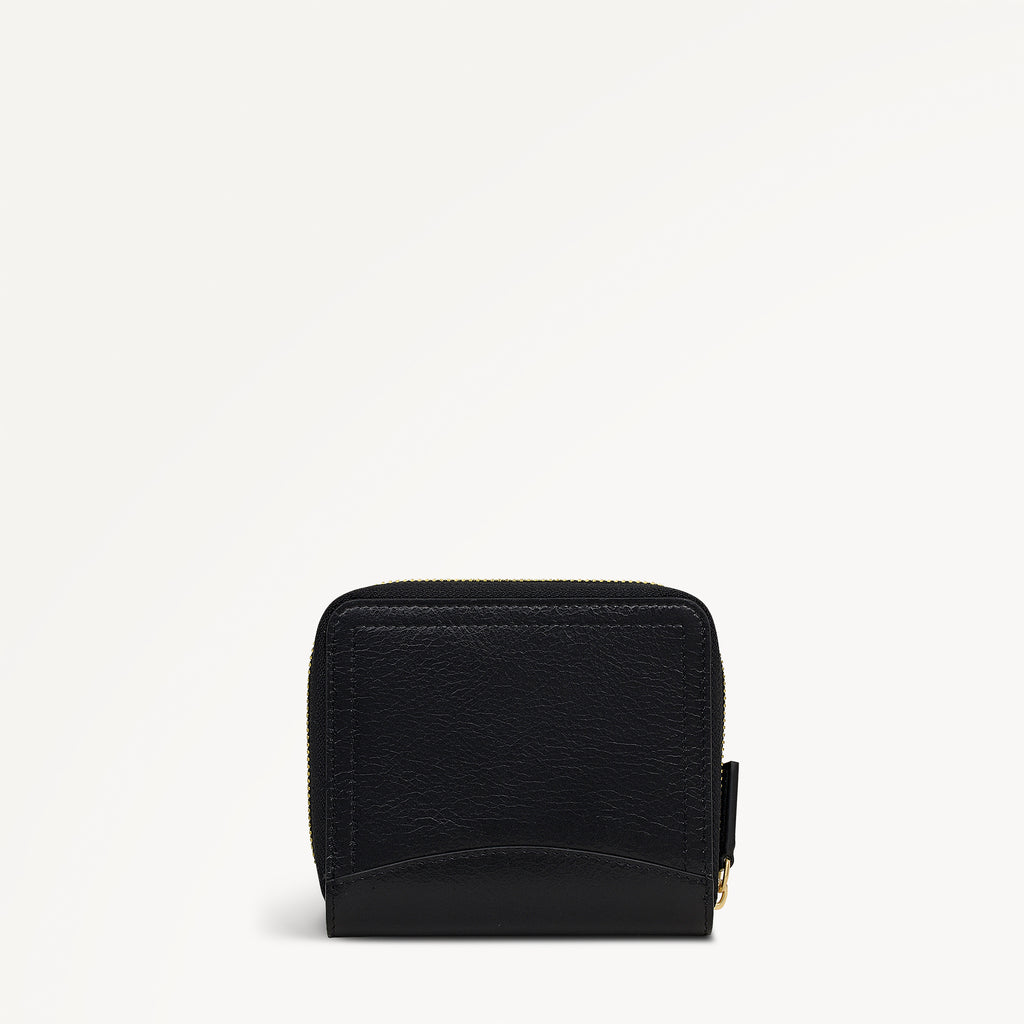 The Chancery - High Shine Medium Zip Around Purse Black - 113154