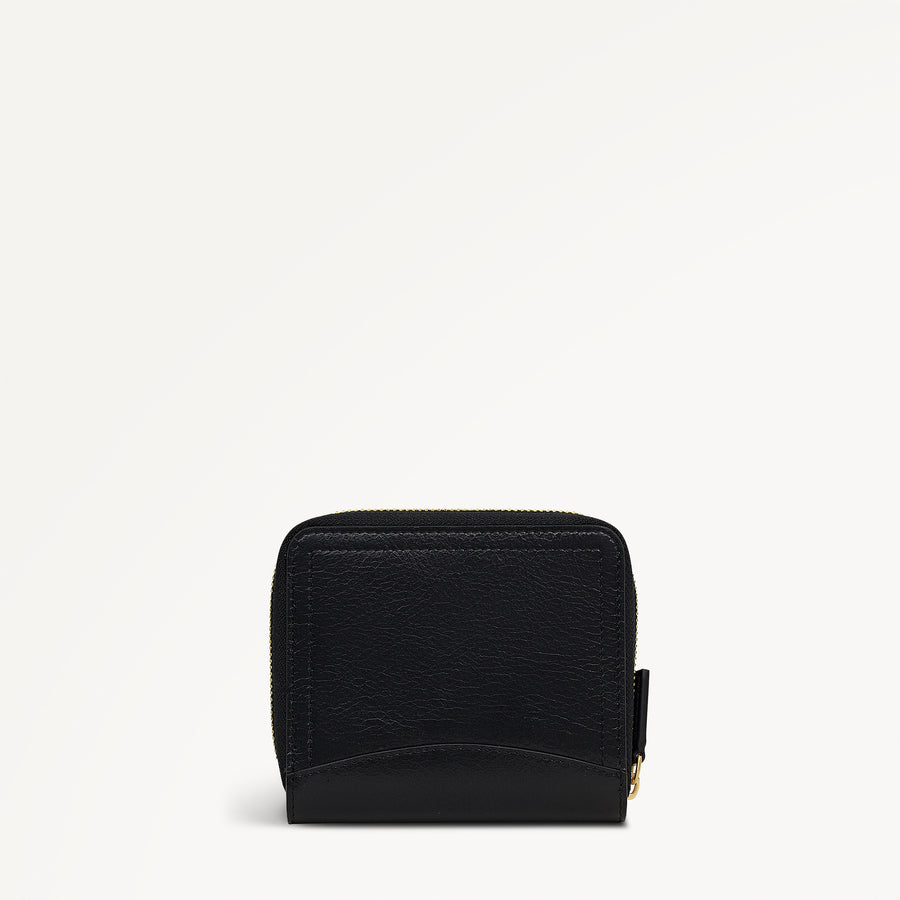 The Chancery - High Shine Medium Zip Around Purse Black - 113154