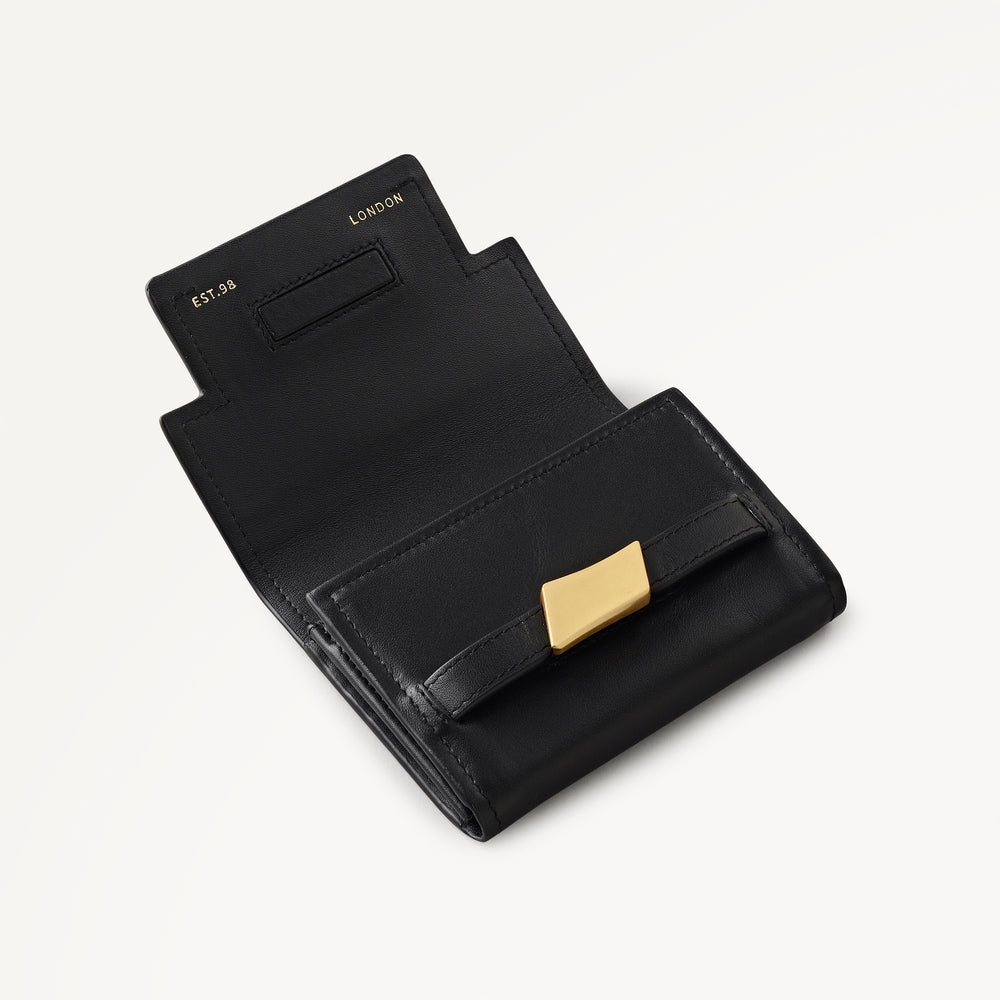 The Christina Medium Flapover Purse Black - 113159