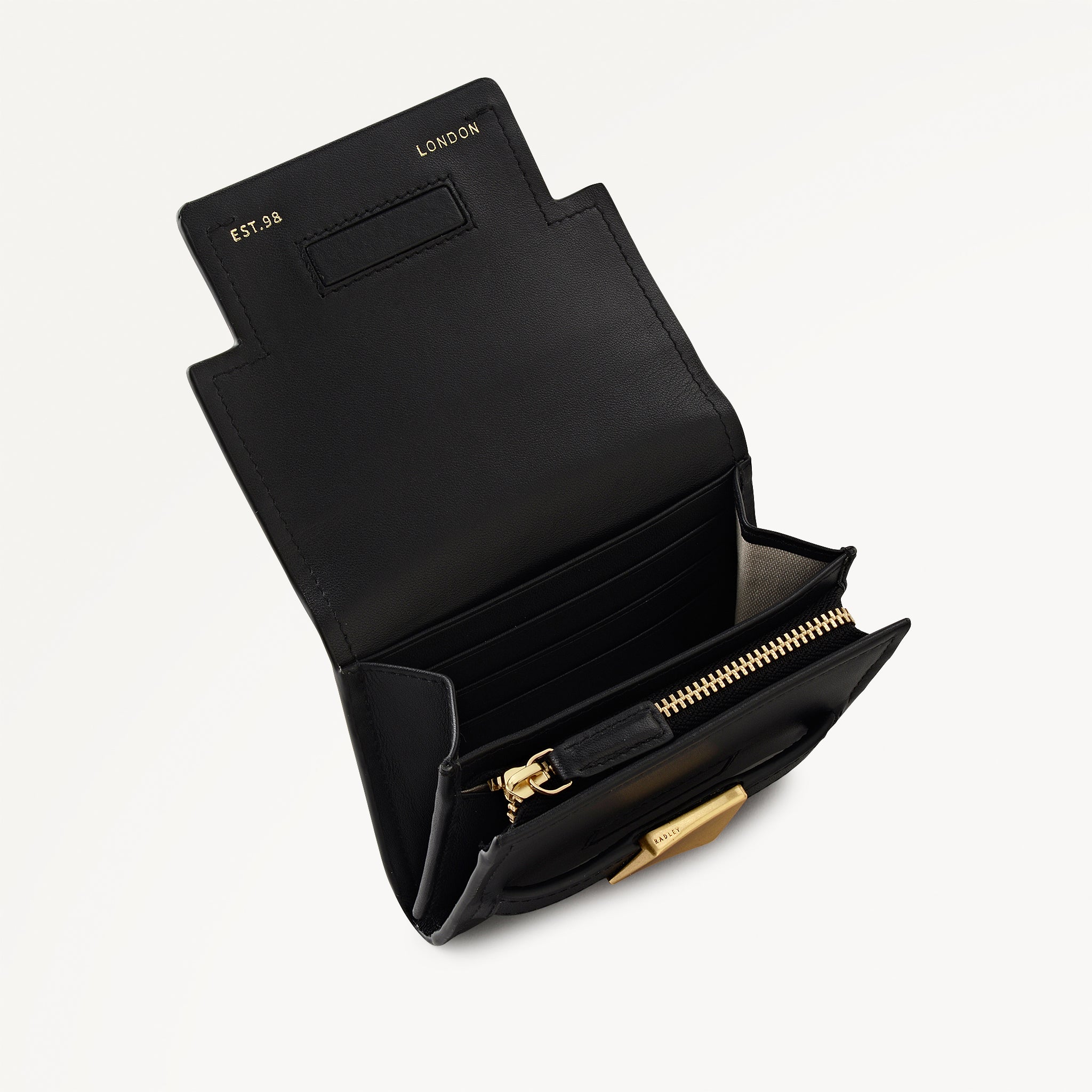 The Christina Medium Flapover Purse Black - 113159
