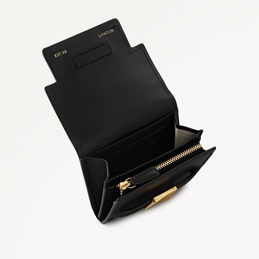 The Christina Medium Flapover Purse Black - 113159