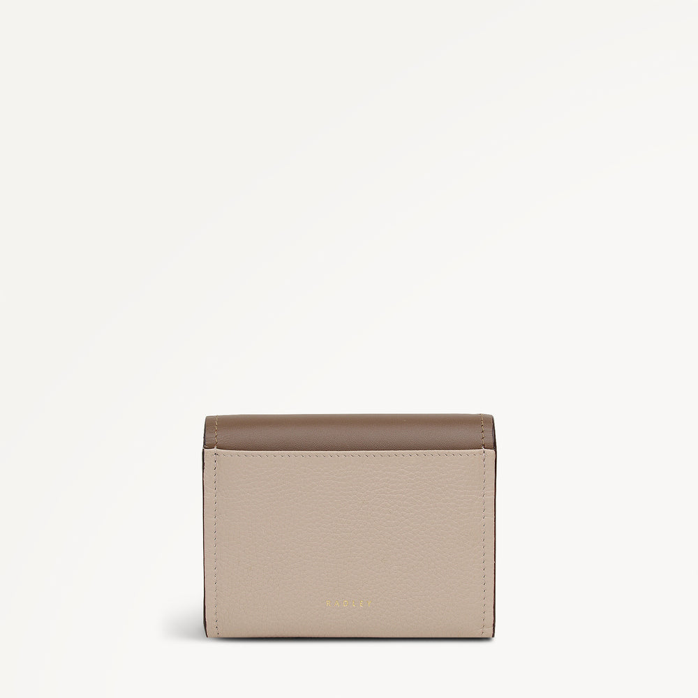 The Christina - Colourblock Medium Flapover Purse Porcini - 113160